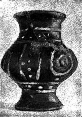Глиняная скифская курильница, найденная 