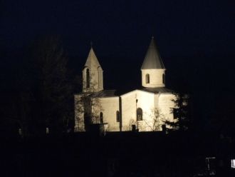 Церковь Кананч Жам ночью г.Шуши.