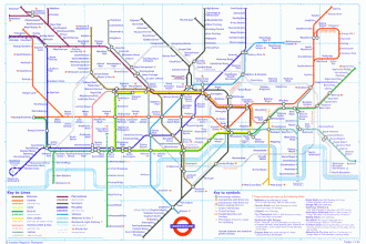 Карта Лондонского Метро.