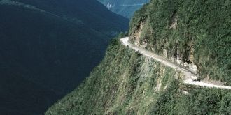 Дорога смерти Юнгас в Боливии.