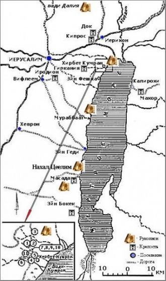 Карта-схема расположения крепостей перио