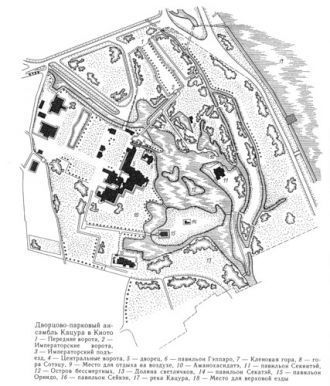 План дворцово-паркового ансамбля Кацура 