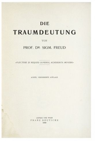 Die Traumdeutung. Обложка первого немецк