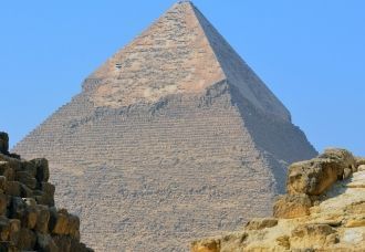 Пирамида Хефрена. Всё сооружение было об
