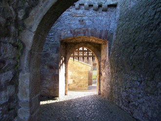 Перед воротами замка была установлена оп