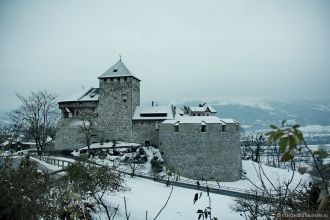 Замок Вадуц зимой.
