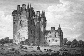 Замок Глэмис. Рисунок 18-го века.