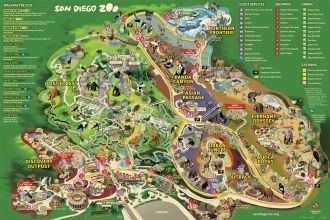 Карта зоопарка Сан-Диего
