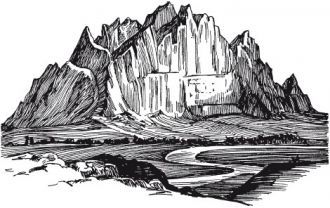 Гора Бехистун. Иллюстрация