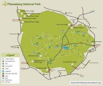 Карта парка Пиланесберг
