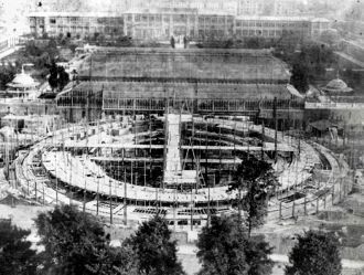 Строительство Альберт-холла в 1868 году