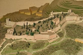 Схема крепости Алькасаба в Малаге