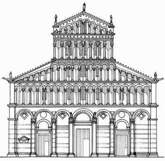 Пизанский собор, фасад