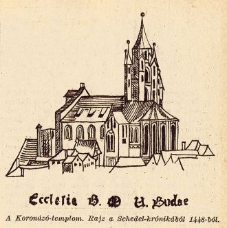 Церковь Матьяша на рисунке из книги 1448