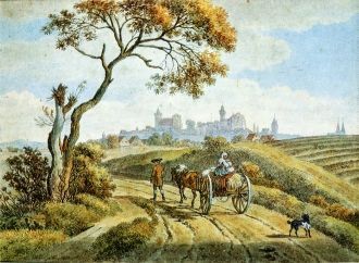 Вид на Бург с севера. 1809 год
