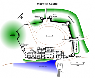 План Уорикского замка