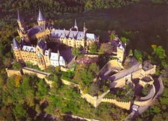 Замок Гогенцоллерн с высоты