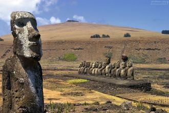 Статуи Моаи на острове Пасхи