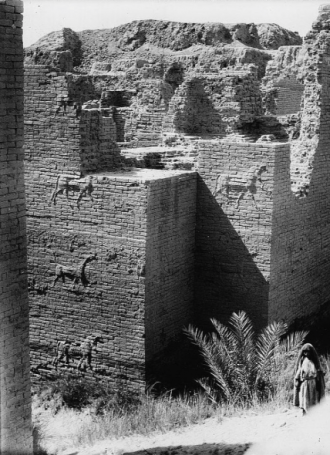 Ворота Иштар в Вавилоне. Фотография нача