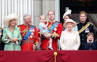 Королевская семья на балконе Букингемско