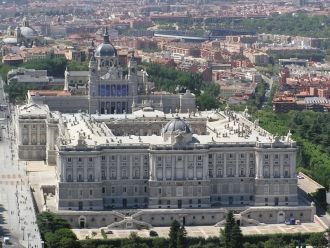 Королевский дворец в Мадриде с высоты