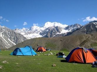Лагерь на высоте 7708 метров на горе Тир