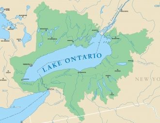 Территориально озеро Онтарио поделили ме