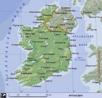 Ирландское море на карте. Является окраи