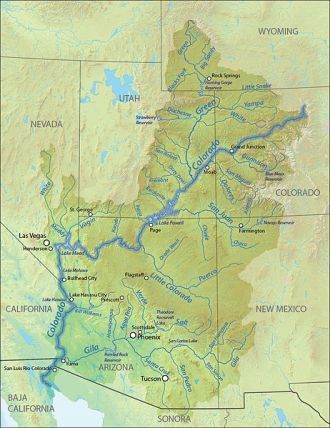 Река Колорадо на карте.