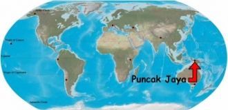 Гора Пунчак-Джая на карте.