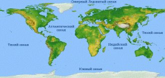 Южный океан на карте.