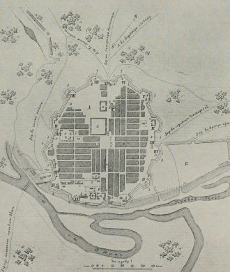 Оренбургская крепость в 1735 году.