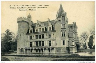 Замок Мот-Шанденье на старой почтовой от