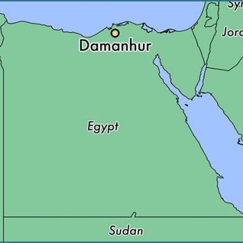 Даманхур на карте Египта.