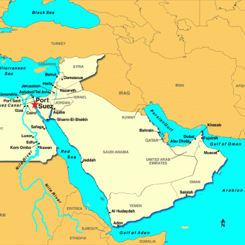 Суэц на карте.