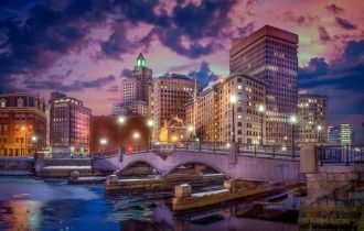 Зимняя ночь в Провиденсе