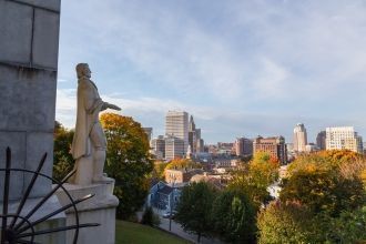 Вид с высоты на Провиденс