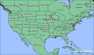 Сент-Пол на карте США