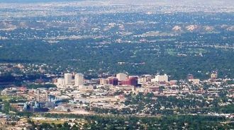 Колорадо-Спрингс с высоты птичьего полет