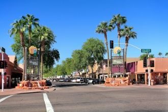 Улица Скоттсдейла, США, Аризона.