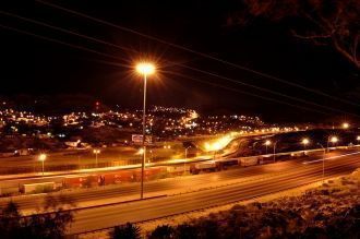 Ночь на границе в городе Эль-Пасо.