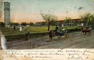 Исторический рисунок Сан-Антонио, США.