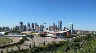 Город Шайенн с высоты.