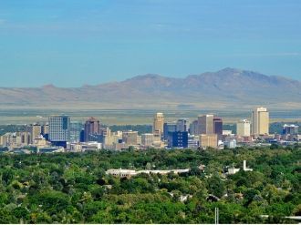 Город Шайенн с высоты.