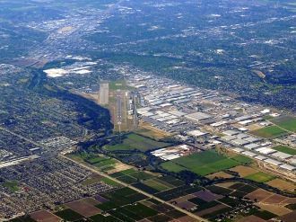 Аэроснимок Модесто.