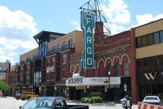 На одной из улиц  города Фарго.