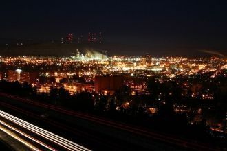 Ночная жизнь в городе Биллингс.