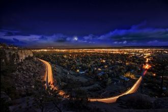 Ночная жизнь в городе Биллингс.