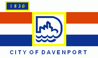 Флаг города Давенпорт.