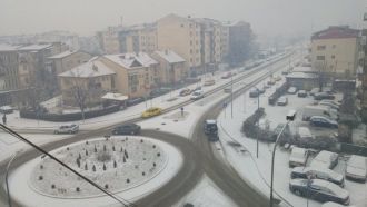 Зимняя улица Кичево.